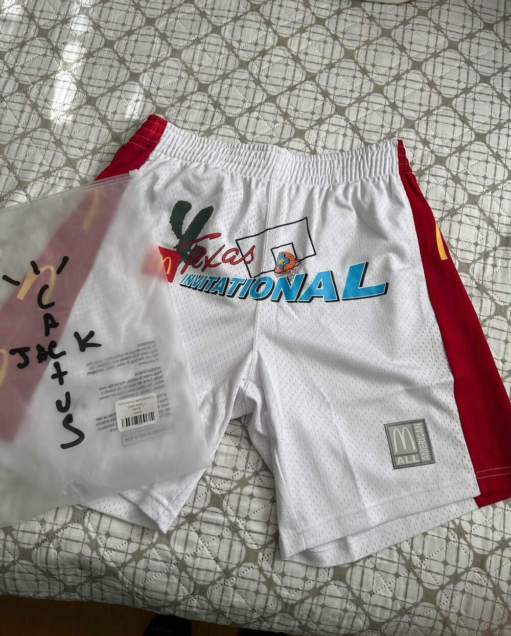 Cactus Jack x McDonald's All-American Texas Invitational Mesh Shorts Size Large